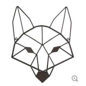 Metal fox wall decor